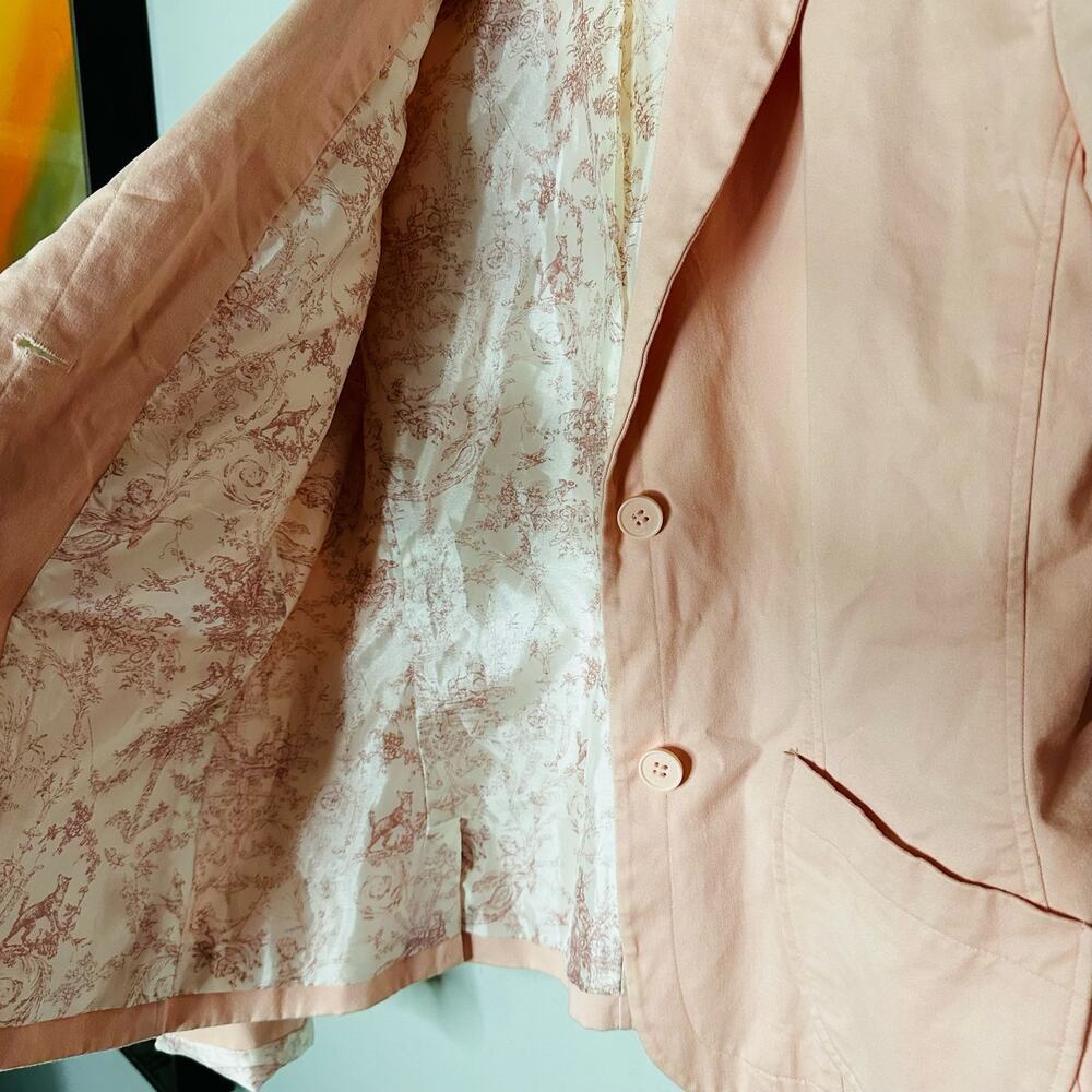 Frontier Light Pink Button Front Button Cotton Bl… - image 4